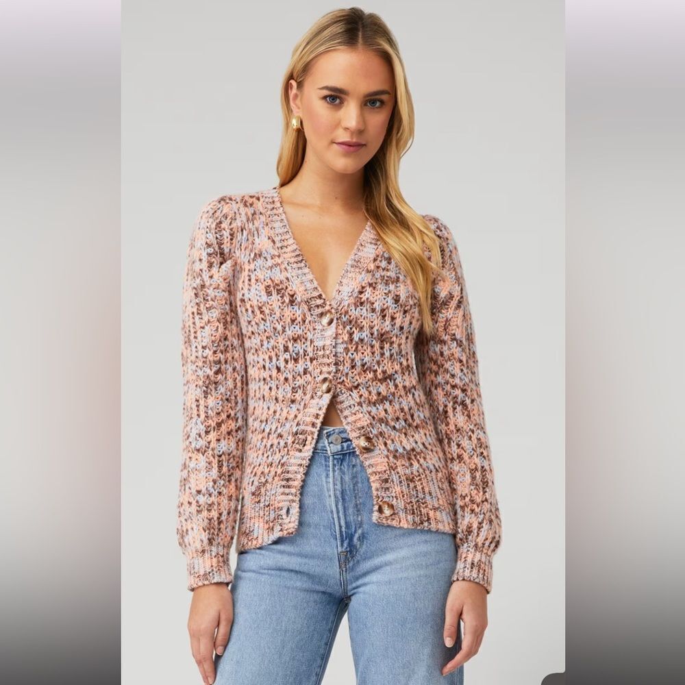 NWT ASTR Women's Gramcercy Multi Color Knit Cardigan Sweater Size XS